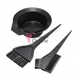 Set pentru vopsit parul cu bol Negru 250ml, set 3 piese 